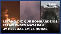 Líbano diz que bombardeios israelenses mataram 37 pessoas em 24 horas