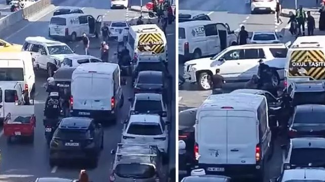 Avcılar’da bir cip, araçlara çarpıp ortalığı savaş alanına çevirdi
