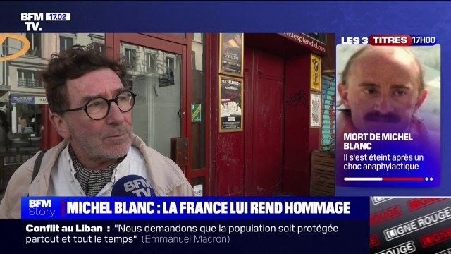 Il était touchant : Les réactions à la mort de Michel Blanc devant le théâtre du Splendid