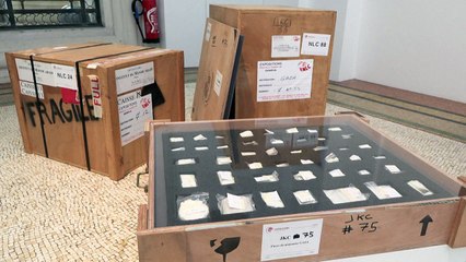 من آثار غزة قطع تعبّر عن هوية القطاع ضمن معرض في جنيف