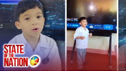 Grade 1 pupil, hinangaan sa galing sa astronomy | SONA