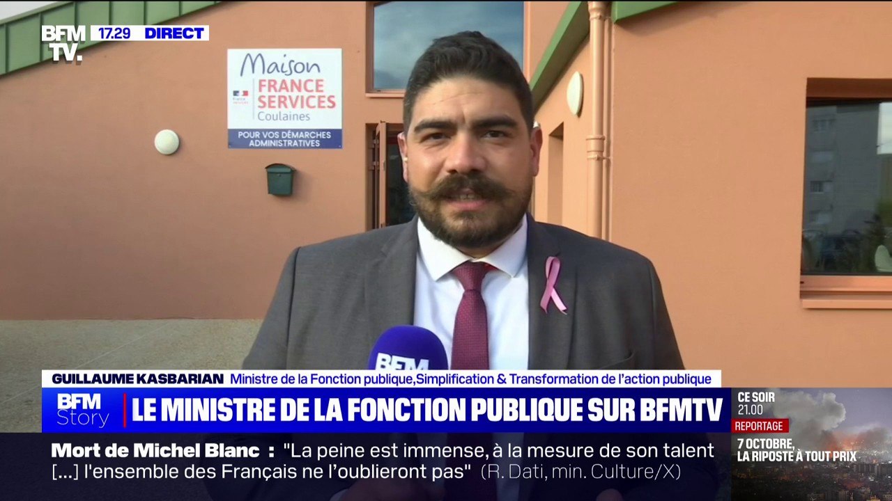 Guillaume Kasbarian (ministre de la Fonction publique): "Il est tout à fait possible de concilier des services publics de qualité et réaliser des travaux de simplification"