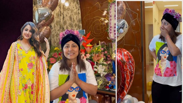 Hina khan Cancer: Hina को Birthday पर फैंस से मिला Surprise, देख कर Emotional हुई Actress |Filmibeat