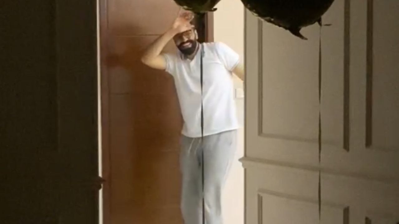 Man caught off-guard after loved ones pull up to his house at 4 AM to celebrate his birthday