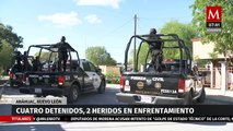 Detienen a cuatro tras enfrentamiento entre delincuentes y Fuerza Civil en Anáhuac, NL