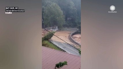 North Carolina home washed away, crushed under bridge