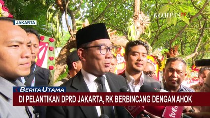 Ditanya soal Topik Pembicaraan dengan Ahok Usai Pelantikan Pimpinan DPRD, Ini Kata Ridwan Kamil