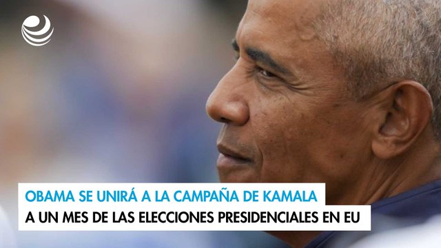Obama se unirá a la campaña de Kamala a un mes de las elecciones presidenciales en EU