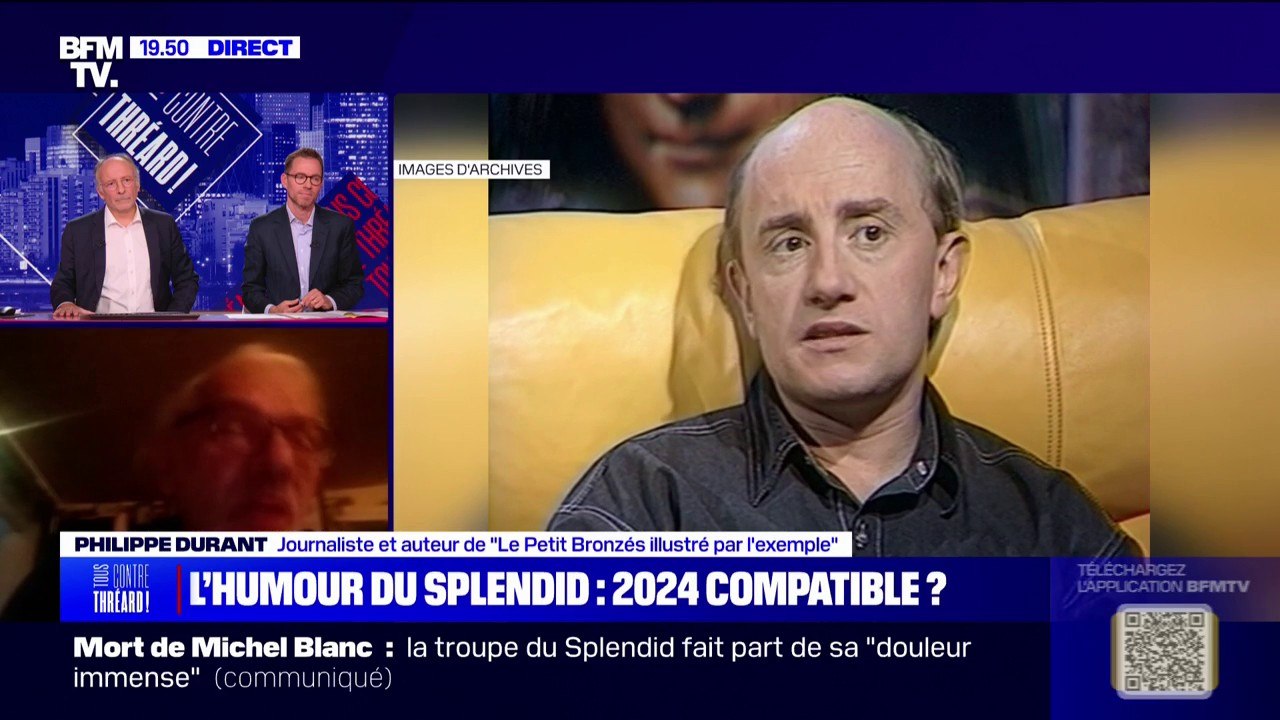 Mort de Michel Blanc: "Tout l'humour des années 70 n'est pas compatible avec l'époque d'aujourd'hui", estime Philippe Durant, auteur de "Le Petit Bronzés illustré par l'exemple"