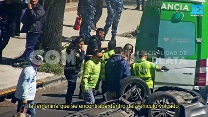 Así fue la cinematográfica persecución, con tiros y un vuelco en pleno de La Plata