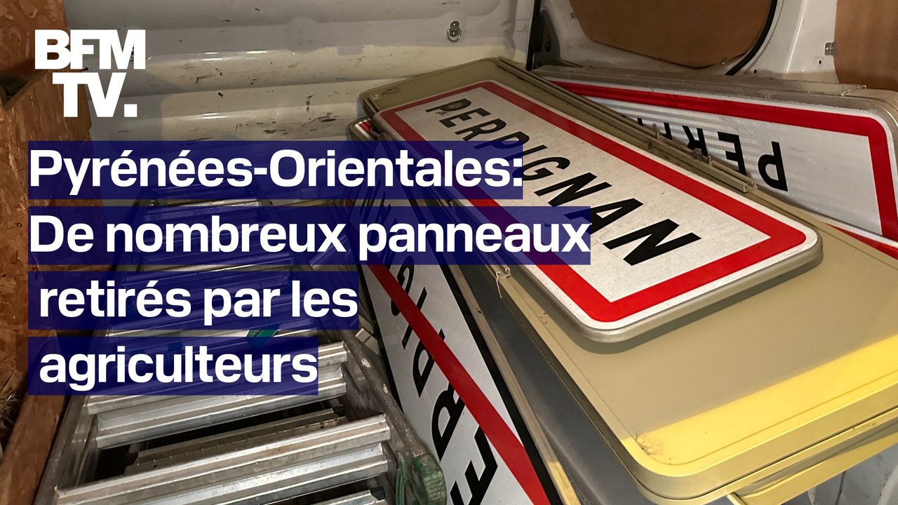 "« On attend des mesures réelles et pas des annonces » : de nombreux panneaux retirés par les agriculteurs dans les Pyrénées-Orientales"