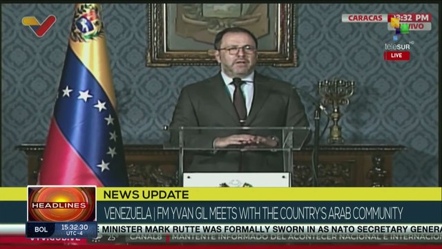 Venezuela: Foreign Minister Yvan Gil offers statements