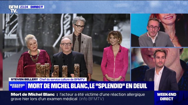Marie-Anne Chazel a dédié à Michel Blanc la représentation de Parle-moi d'amour dans laquelle elle joue au Théâtre de la Michodière à Paris
