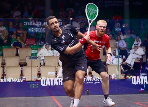 المصري مصطفى عسل يتجاوز ماكين ويضرب موعداً مع دييغو إلياس في نهائي بطولة قطر كلاسيك للاسكواش