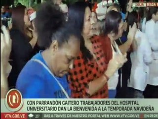 Clase trabajadora del Hospital Universitario del edo. Zulia reciben la Navidad con alegría y amor