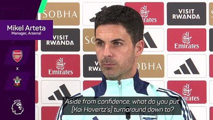 Arteta says 'love' was key to Havertz's Arsenal turnaround