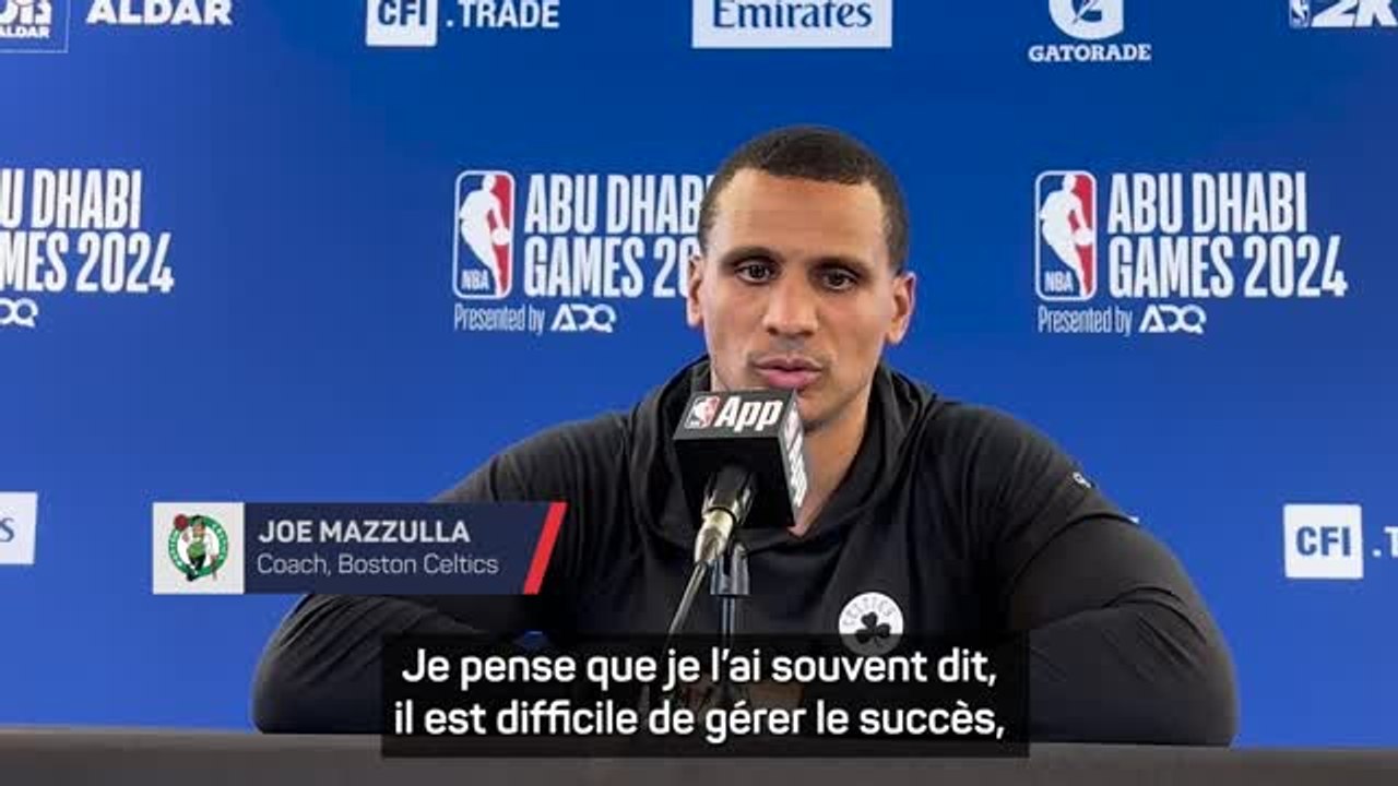 Celtics - Mazzulla : “Pep Guardiola a su gérer le succès”