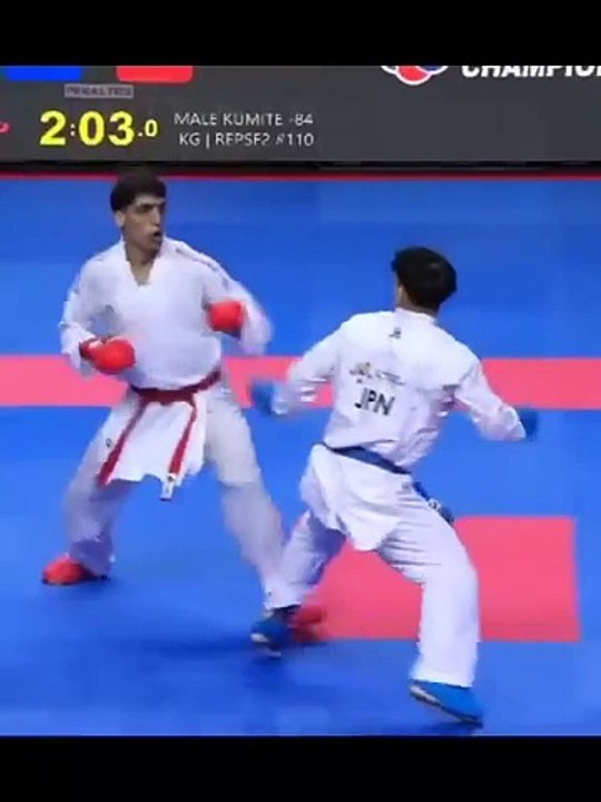 JAPAN VS JORDAN  Karate kumite -84 KG  WKf #shorts #karate #kumite #ziyagha #martialarts #wkf
