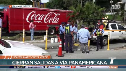 Cierran accesos a carretera Panamericana desde Montelimar y Costa del Este