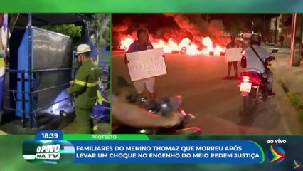Familiares de menino que morreu após levar choque no Engenho de Meio fazem protesto