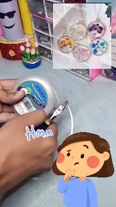 "✨ Faux Resin Pendant WITHOUT Resin!  Easy DIY Jewelry Hack"  #shorts