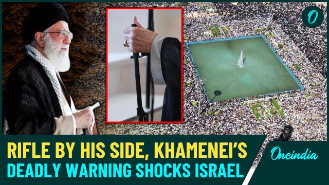 VIDEO| Rifle in Hand, Khamenei Warns Netanyahu in a Fiery Friday Sermon; ‘Israel Will Not Last Long’