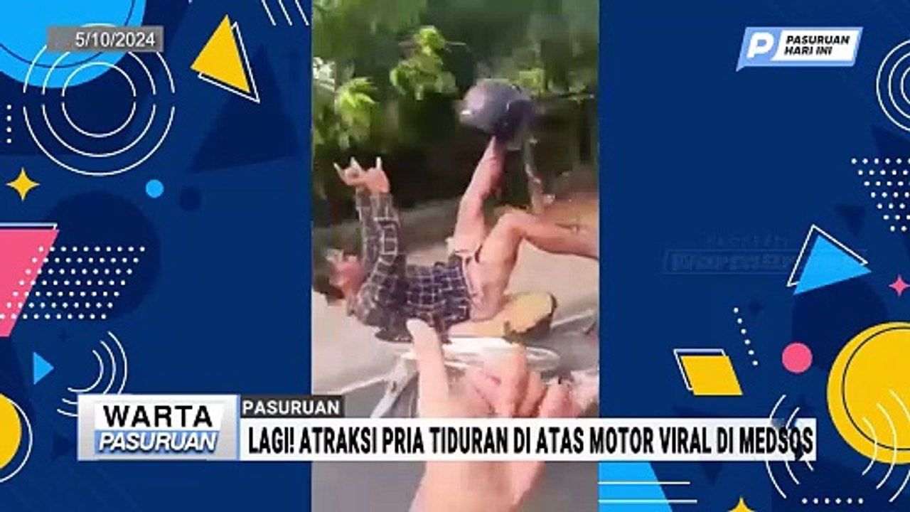 Lagi! Atraksi Pria Tiduran di Atas Motor Viral...