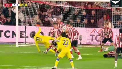 Sunderland Vs Leeds United 2-2 Highlights And Goals Championship 2024/25
