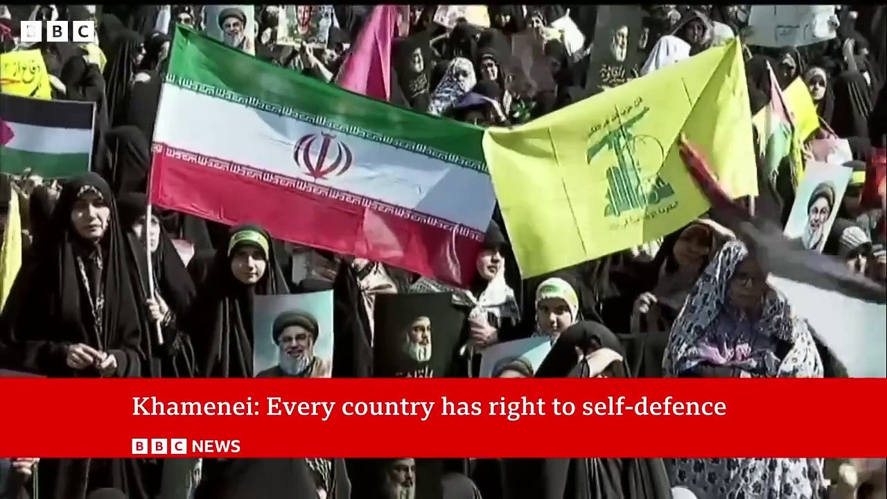 Iran's supreme leader defends strikes on Israel in rare public speech _ BBC News