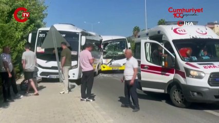 Antalya'da tur midibüsleri çarpıştı: 12 yaralı
