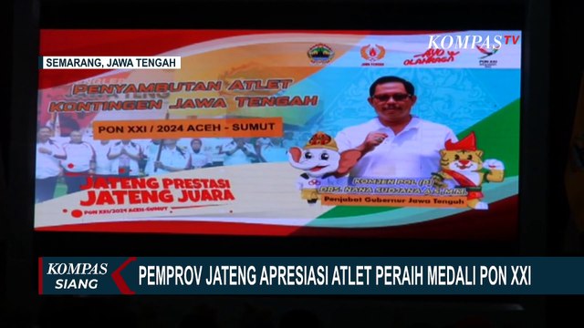 Momen Pemprov Jawa Tengah Apresiasi Atlet Peraih Medali PON XXI Aceh-Sumut