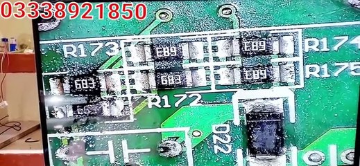 #98 Dc inverter Ac outdoor PCB SMD resistance remove and install