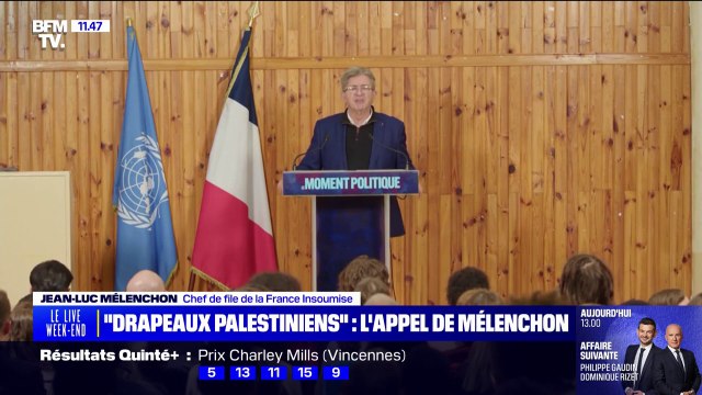Jean-Luc Mélenchon appelle à mettre des drapeaux palestiniens partout dans les universités à partir du 8 octobre