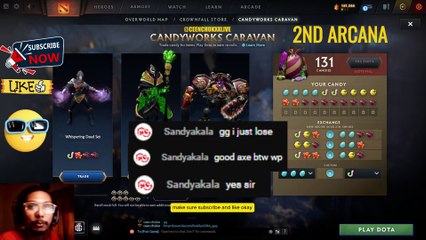 3 Arcana In A Row Candyworks Caravan Dota 2 | Dota2 Clip | Dota2 Wtf Moments | Live Stream Clip