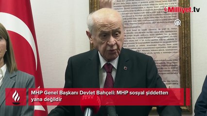 Meclis'teki tokalaşma görüntüleri... Bahçeli: MHP sosyal şiddetten yana değildir