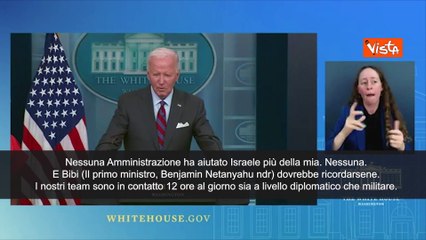 Biden: "Nessuno ha aiutato Israele pi? di me, Bibi Netanyahu dovrebbe ricordarsene"