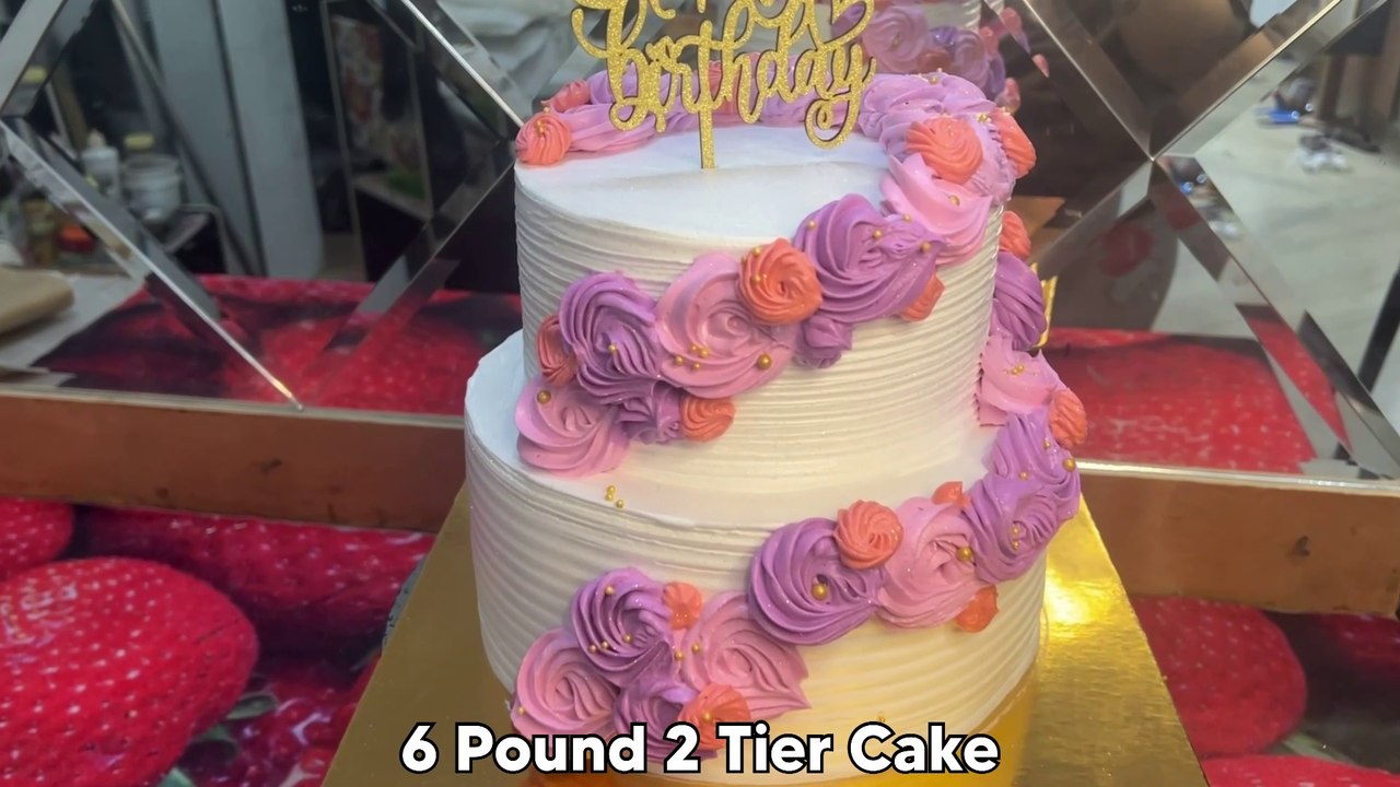 2 फ्लेवर मे बनाया ये 6 पाउंड का केक | Two Tier Cake | Simple Two Tier Cake Design |