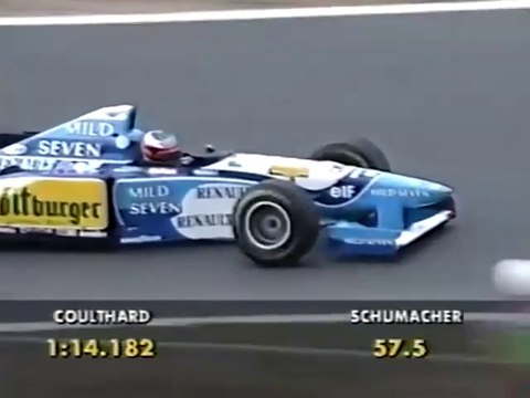 F1 – Michael Schumacher (Benetton Renault V10) laps in qualifying – Pacific GP 1995