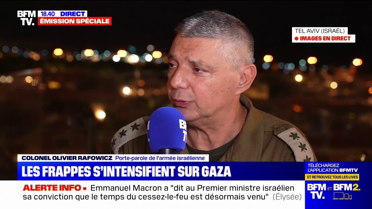 Olivier Rafowicz, porte-parole de l'armée israélienne: "Tant que le Hamas sera là, il n'y aura pas de cessez-le-feu" à Gaza
