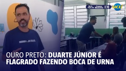 Candidato à Prefeitura de Ouro Preto, Duarte Júnior, é flagrado fazendo boca de urna
