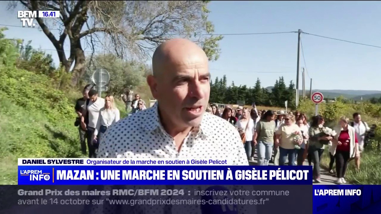 "Le message central c'est un soutien à Gisèle Pelicot", déclare Daniel Sylvestre, organisateur de la marche en soutien à Gisèle Pelicot à Mazan
