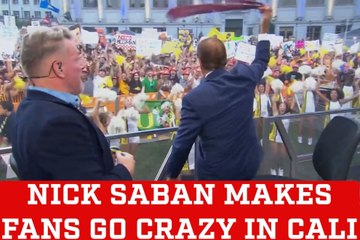 Nick Saban fires up the fans in Berkeley in an unexpected way