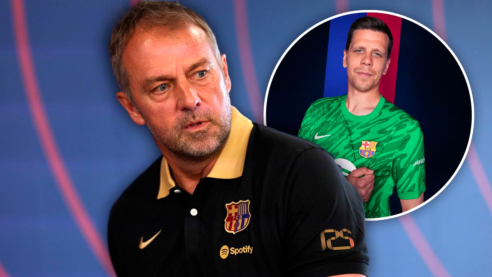 Hansi Flick se rinde ante Szczesny y su llegada a Barcelona: "Me qued impresionado"