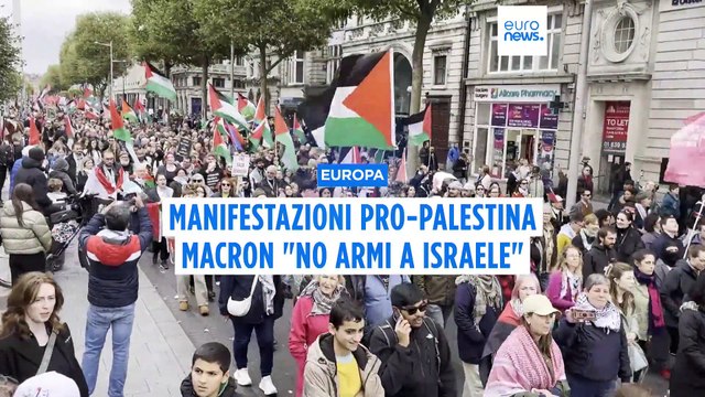 Gaza, Macron: No armi a Israele per colpire la Striscia , da Roma a Parigi migliaia in piazza