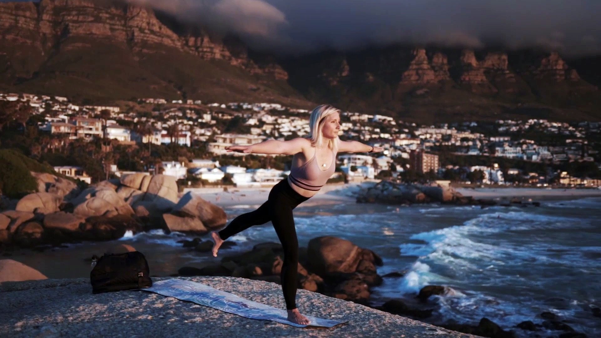 ⁣Yoga with ocean view