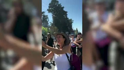 Pampita en la peregrinación a Luján 2024