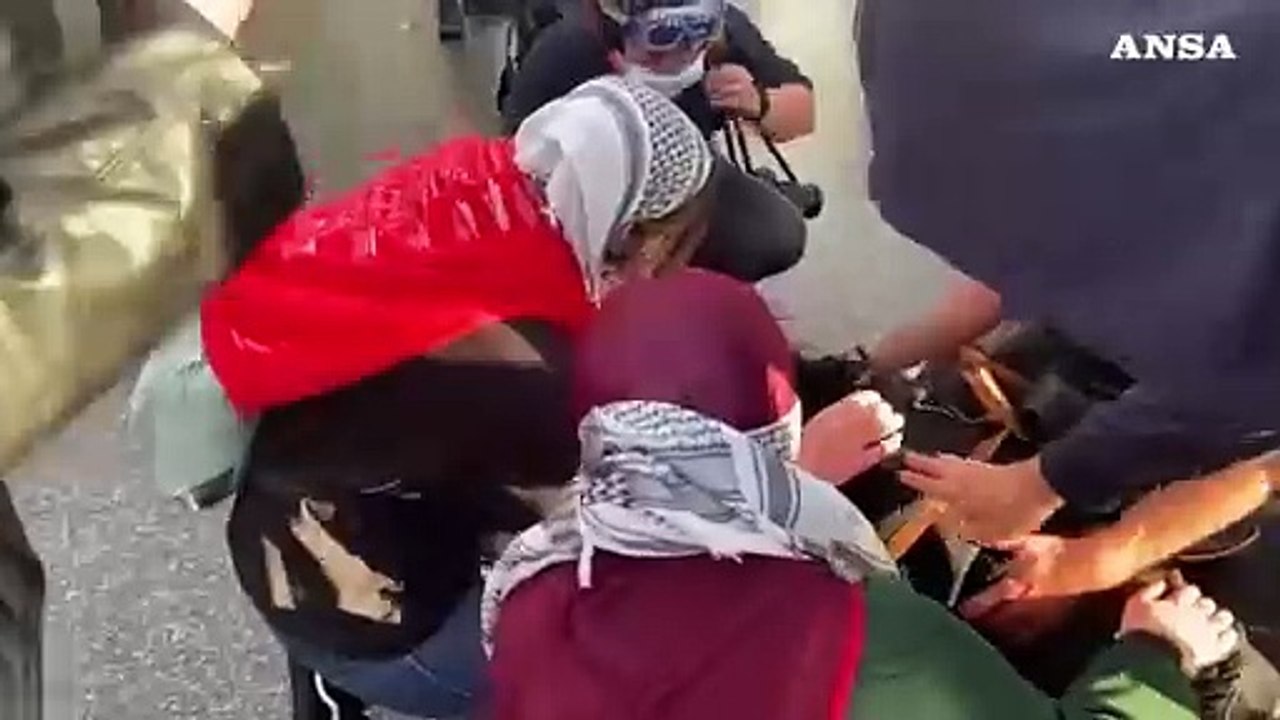 Manifestazione pro-Palestina a Roma,  negli sco...