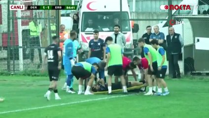 Kafa travmasıyla oyundan çıktı, hastaneye duş aldıktan sonra gitti