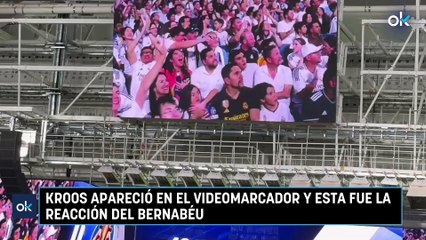 Kroos apareció en el videomarcador y esta fue la reacción del Bernabéu