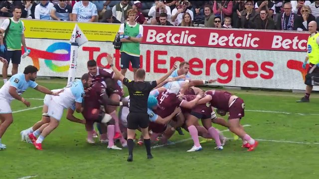 TOP 14 - Essai de Romain Buros (UBB)- Union Bordeaux-Bègles - Aviron Bayonnais